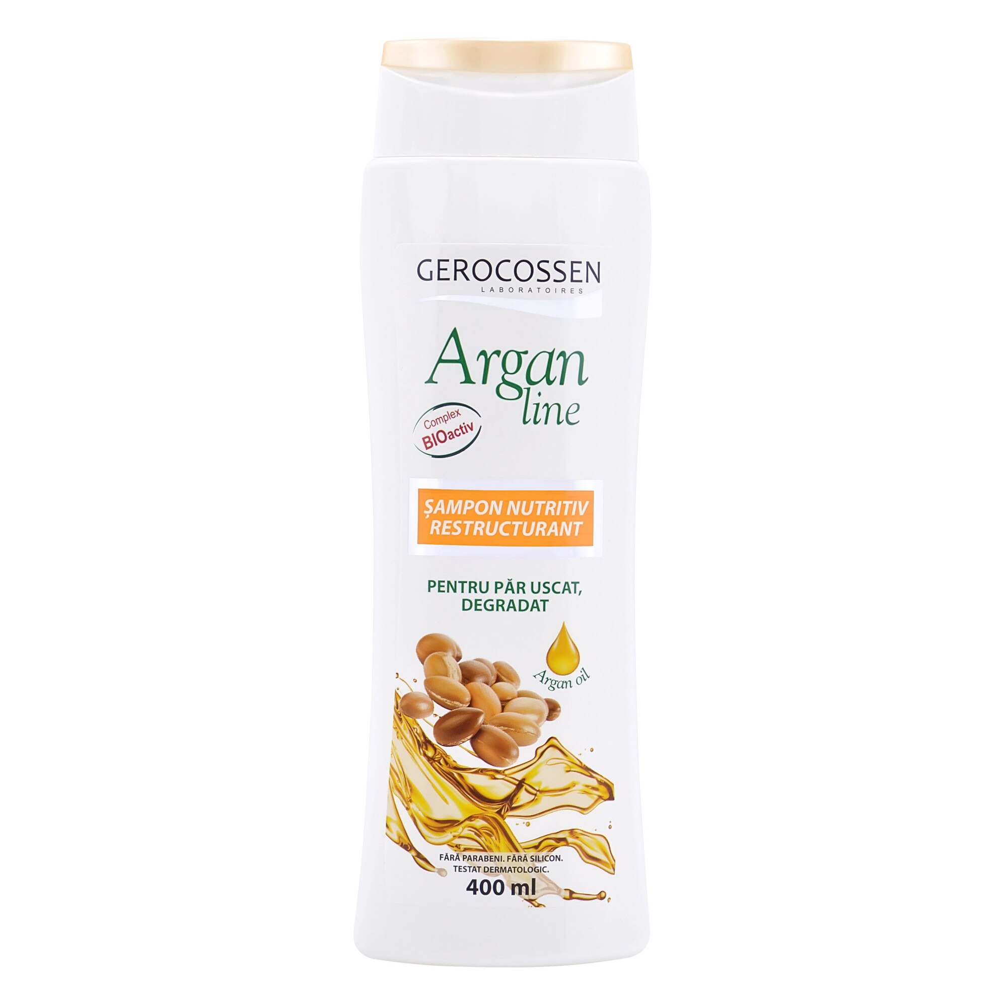Sampon nutritiv restructurant Gerocossen Argan cu ulei de argan organic, 400 ml