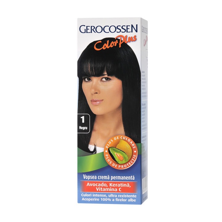 Vopsea Gerocossen Color Plus, 1, Negru