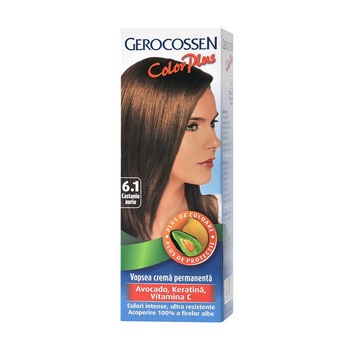 Vopsea Gerocossen Color Plus, 6.1, Castaniu auriu Vopsea Gerocossen Color Plus, 6.1, Castaniu auriu