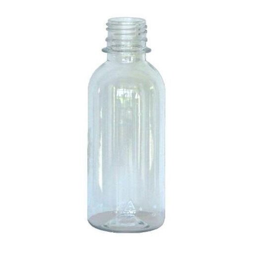 Flacoane 200ml, pet transparent, rotunde, capac albastru F28mm, ambalate in cutie de carton, 250 buc/bax