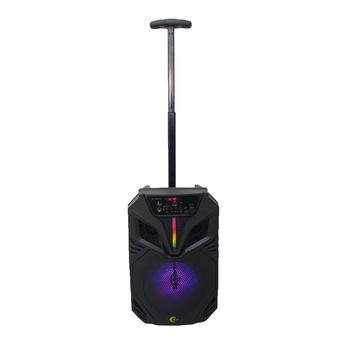 Boxa bluetooth portabila tip troler , model 1018 , putere 100W , lumini disco , radio FM , slot MicroSD, intrare USB, slot pentru microfon karaoke , display LED , microfon si telecomanda incluse , negru RIF REFCO ® Boxa bluetooth portabila tip troler , model 1018 , putere 100W , lumini disco , radio FM , slot MicroSD, intrare USB, slot pentru microfon karaoke , display LED , microfon si telecomanda incluse , negru RIF REFCO ®