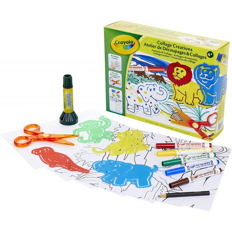 Set Craft Crayola cu Sabloane Animale Salbatice