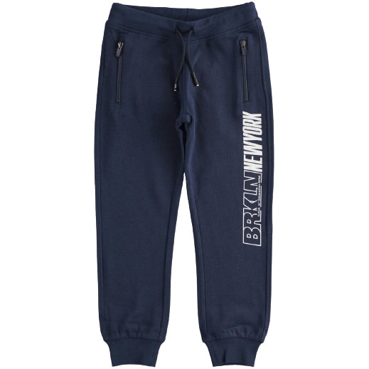 Pantaloni baieti Ido, bleumarin cu alb, 10 ani