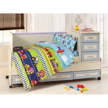 Lenjerie patut bebelusi bumbac 100% ranforce, Bahar Home, Fly Lenjerie patut bebelusi bumbac 100% ranforce, Bahar Home, Fly