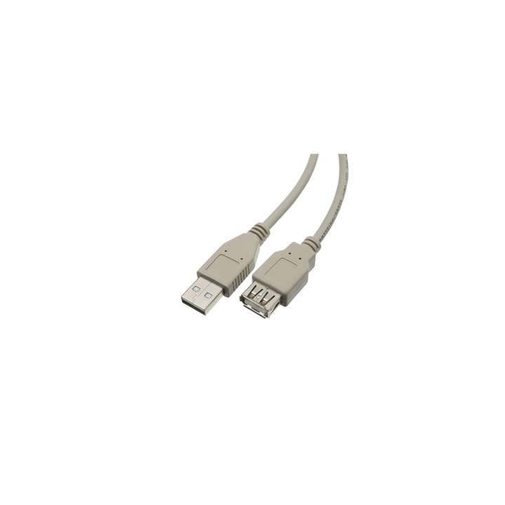 Wiretek USB Hosszabbító A-A kábel, 1,8m, Apa/Anya