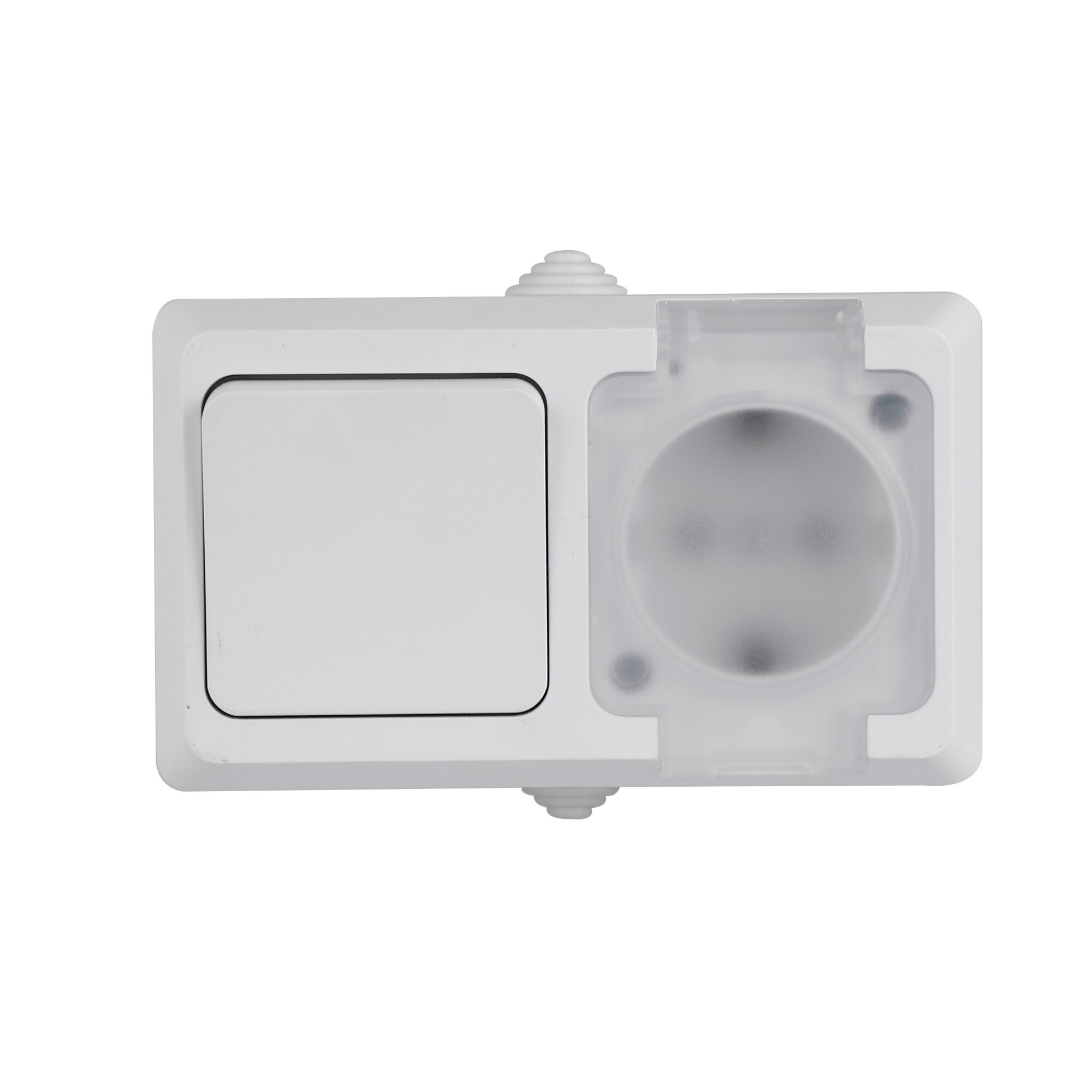 Priza cu capac+Intrerupator,aparent,!6A,IP44