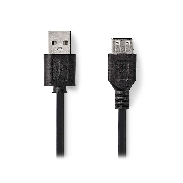Nedis (CCGT60010BK10) USB 2.0 A - USB 2.0 A kábel 1m, fekete