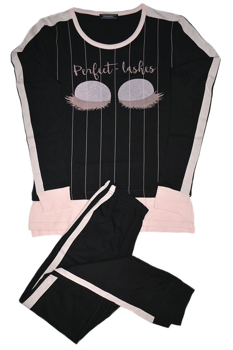 Pijamale dama, Exclusive P1307, Negru, M INTL