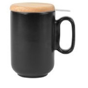 Cana cu sita si capac - Baltika - Black, Ceramica, 500 ml, Negru Cana cu sita si capac - Baltika - Black, Ceramica, 500 ml, Negru