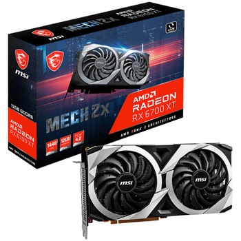 Placa video MSI Radeon™ RX 6700 XT MECH 2X, 12GB GDDR6, 192-bit Placa video MSI Radeon™ RX 6700 XT MECH 2X, 12GB GDDR6, 192-bit
