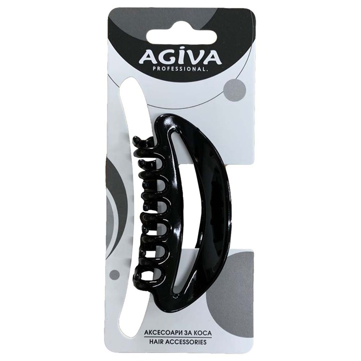 Agiva Professional, hajcsat 8 cm, fekete