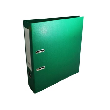 Biblioraft carton plastifiat cu margine metalica,buzunar plastic A4 5cm/7.5cm EVOffice, verde Biblioraft carton plastifiat cu margine metalica,buzunar plastic A4 5cm/7.5cm EVOffice, verde