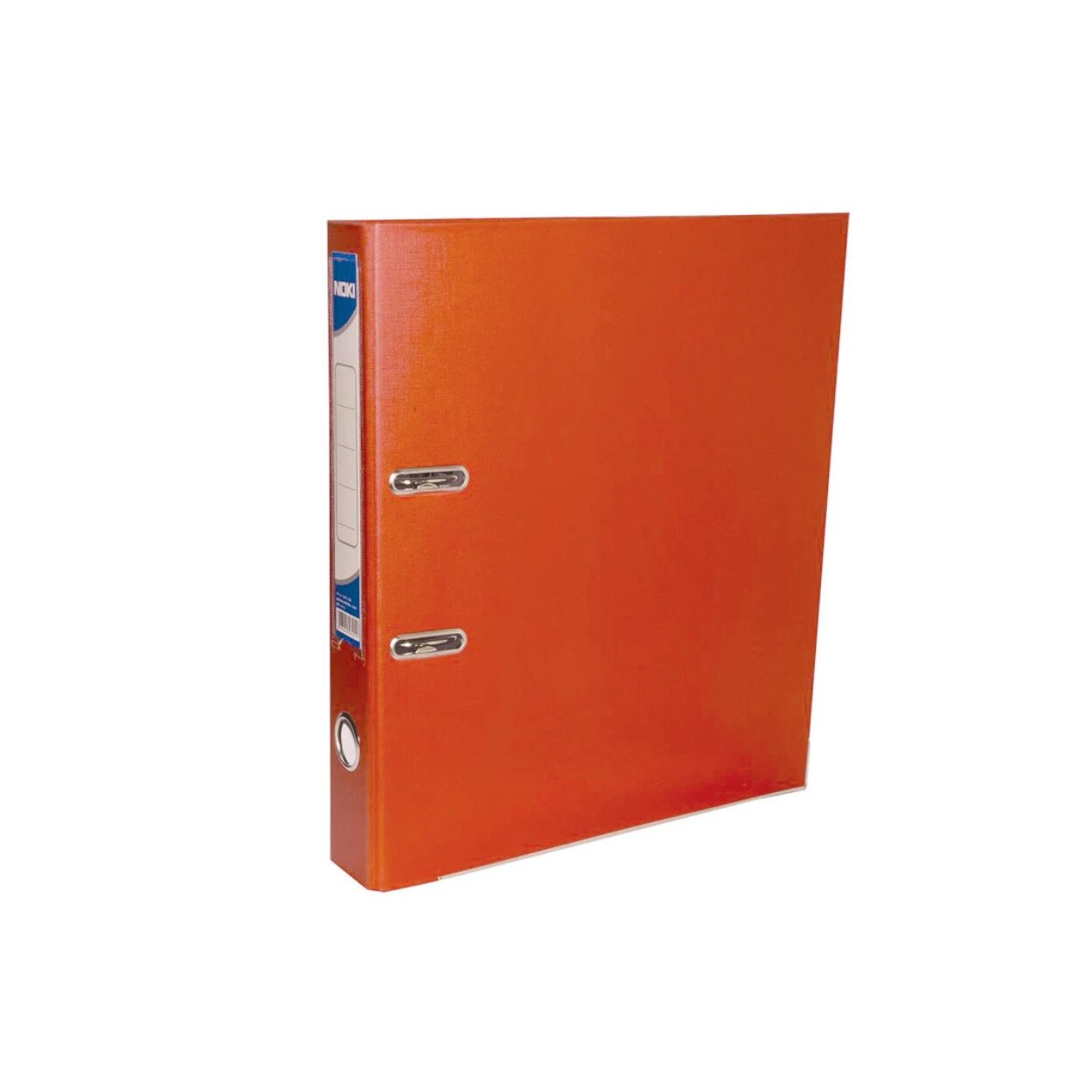 Biblioraft carton plastifiat cu margine metalica,buzunar plastic A4 5cm/7.5cm Noki, portocaliu