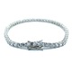 Bratara tennis, Agavi, argint 925, cu zirconiu/diamant, alb/argintiu, 18 cm