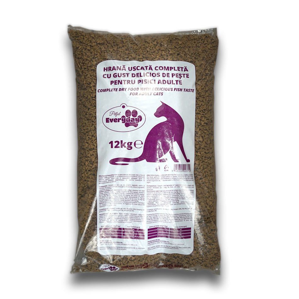 Hrana uscata pisici, Everyday Cat, cu peste, 12 kg