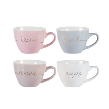 Set 4 cesti cafea, multicolor, 130ml Set 4 cesti cafea, multicolor, 130ml