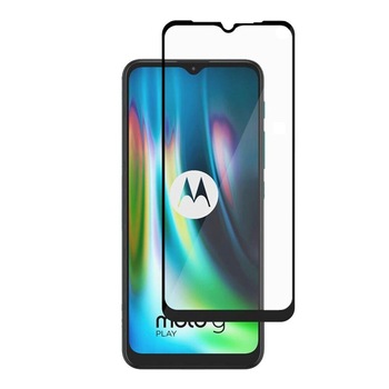 Folie Protectie Display pentru Motorola Moto G9 Play / E7 Plus, Hibrid Sticla&Ceramica, Full Glue, Negru Folie Protectie Display pentru Motorola Moto G9 Play / E7 Plus, Hibrid Sticla&Ceramica, Full Glue, Negru