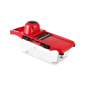 Razatoare Multifunctionala Legume si Fructe, Set Compus din 9 Piese Nicer Dicer, 6 Moduri de Taiere, Accesoriul Ideal pentru Bucatarie, Design Modern, Rosu Razatoare Multifunctionala Legume si Fructe, Set Compus din 9 Piese Nicer Dicer, 6 Moduri de Taiere, Accesoriul Ideal pentru Bucatarie, Design Modern, Rosu