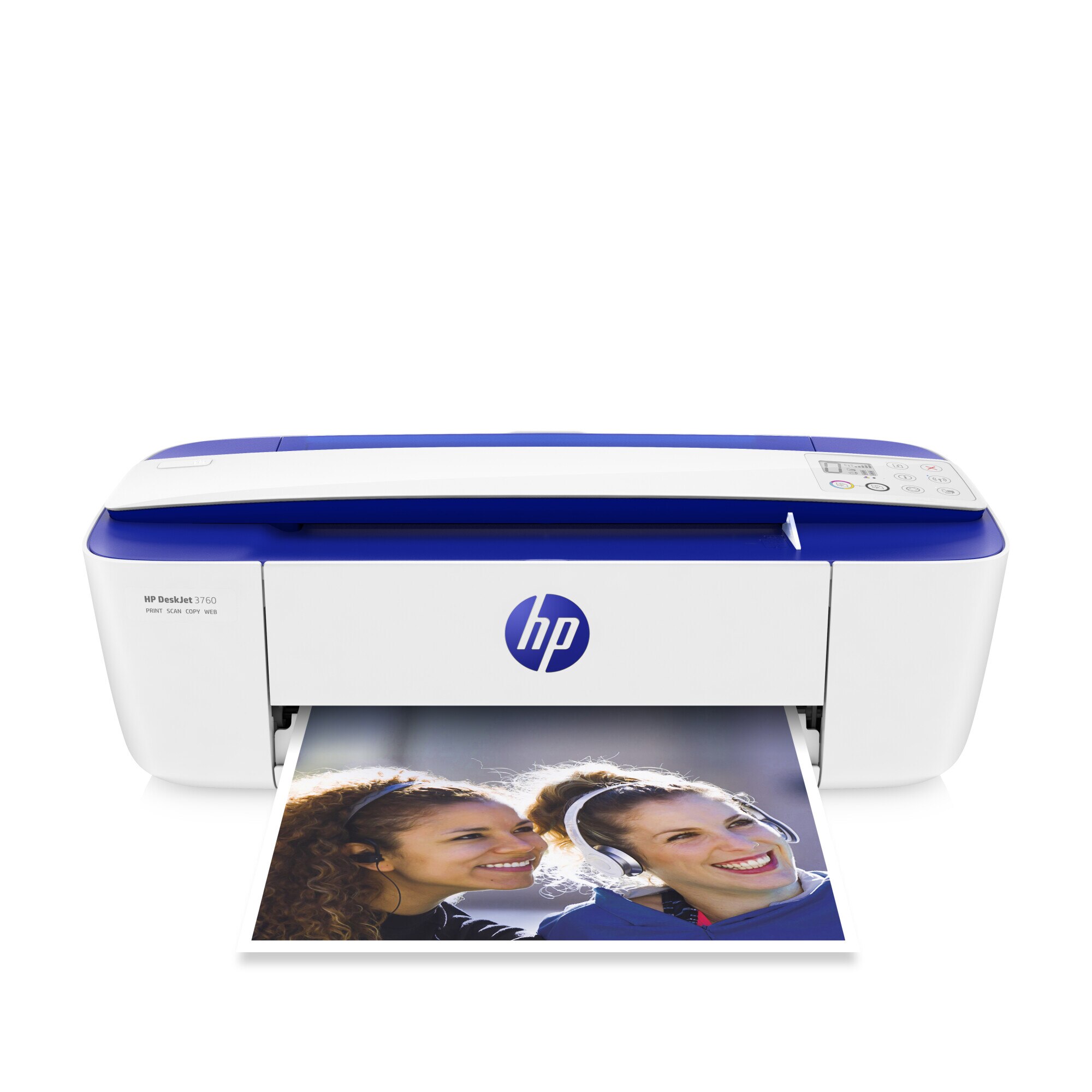Multifunctional Inkjet color HP DeskJet 3760 All-in-One Printer, eligibil Instant Ink, Wireless, A4
