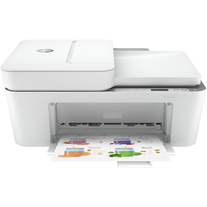 Мултифункционално мастиленоструйно цветно устройство HP DeskJet Plus 4120e All-in-One, Wireless, A4, Grey, HP+ съвместим, Instant Ink