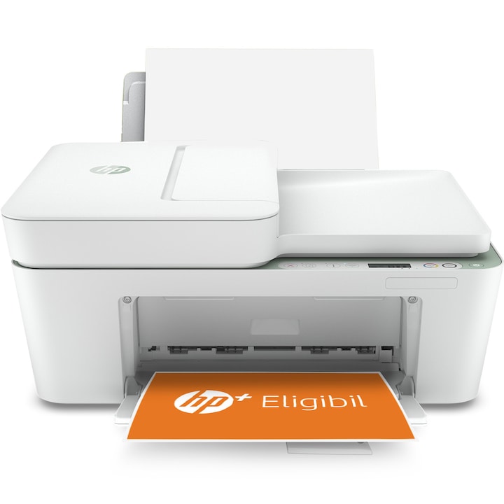 Multifunctional Inkjet color HP DeskJet Plus 4122e All-in-One, Wireless, A4, Mint Green, HP Plus, eligibil, Instant Ink