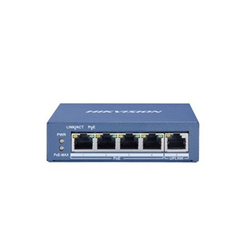 Switch cu 4 porturi PoE Hikvision DS-3E0505P-E, 2000 MAC, 1 Mbps, fara management Switch cu 4 porturi PoE Hikvision DS-3E0505P-E, 2000 MAC, 1 Mbps, fara management