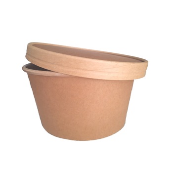 Set 25 boluri biodegradabile salata cu capac, carton maro cu PLA, 750 ml Set 25 boluri biodegradabile salata cu capac, carton maro cu PLA, 750 ml