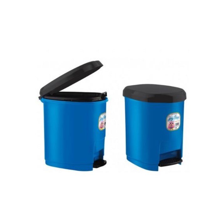 Cos de birou cu pedala si capac 20l ARK, albastru