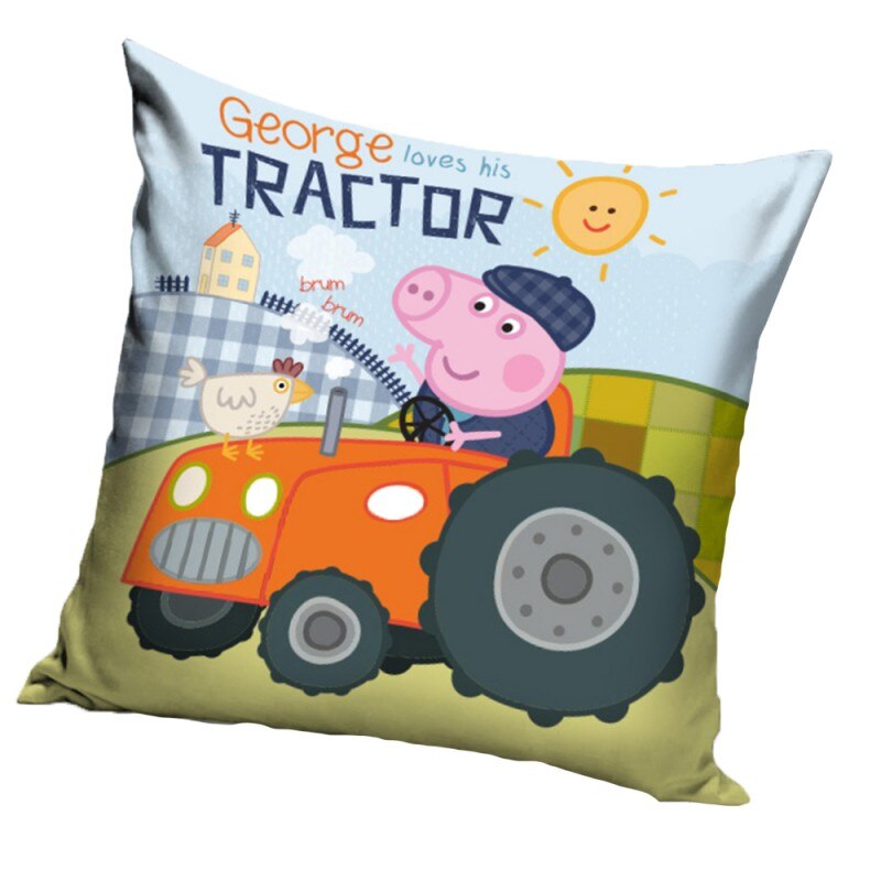 Perna Peppa Pig George Tractor V2 40x40cm, Multicolor