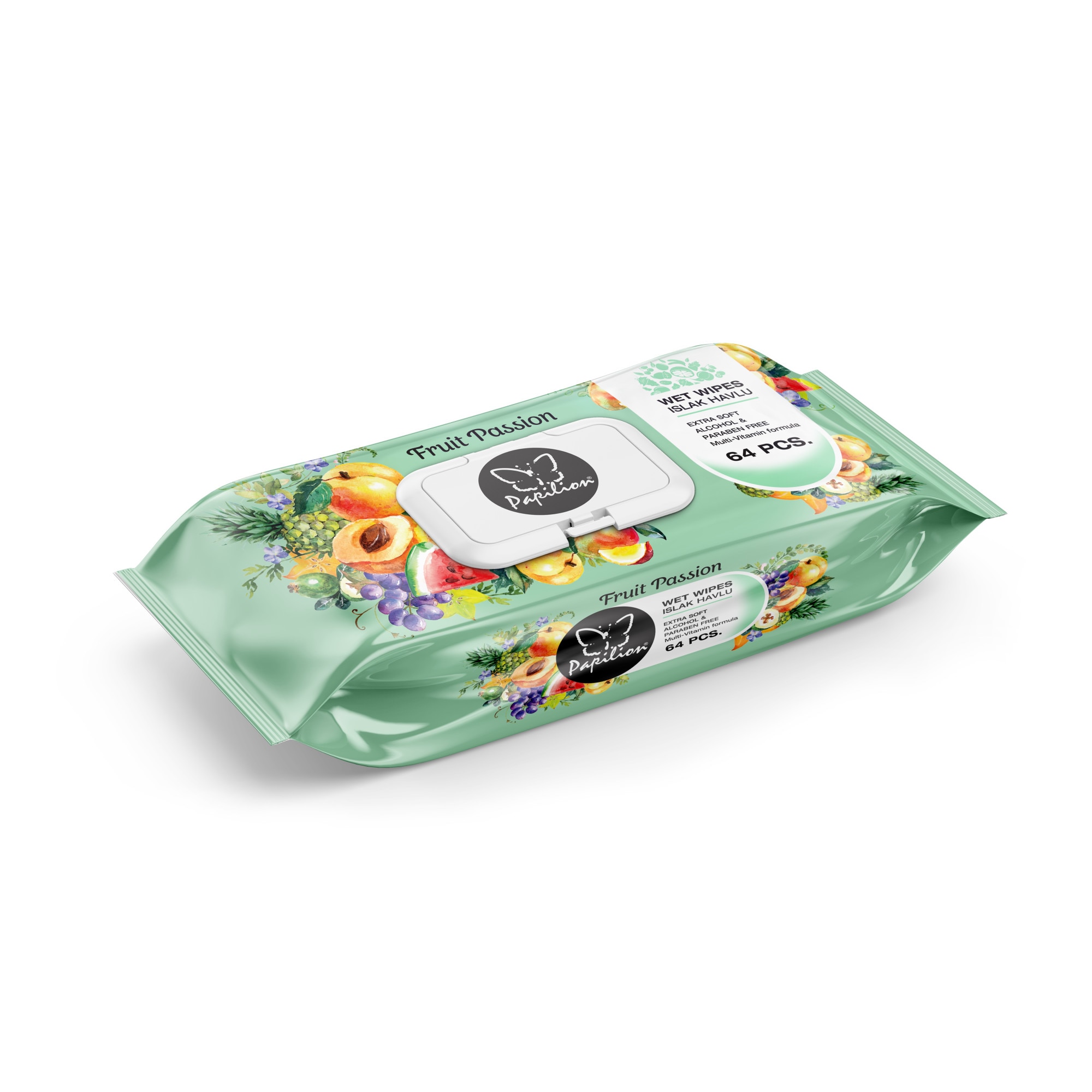 Servetele Umede Papilion Fruit Passion, 64 buc