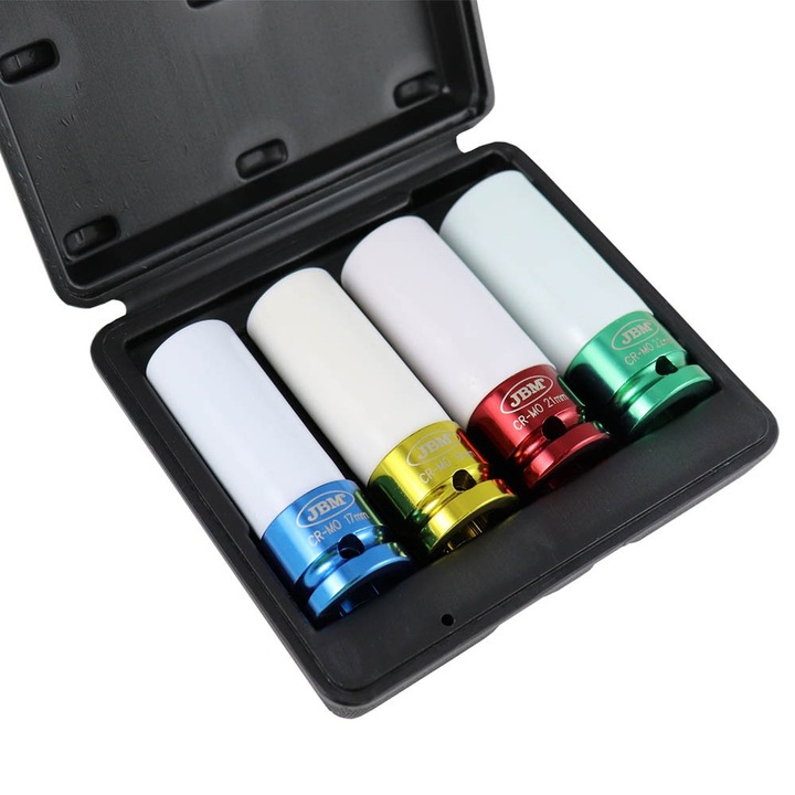 Set 4 tubulare impact pentru extractie roti, JBM
