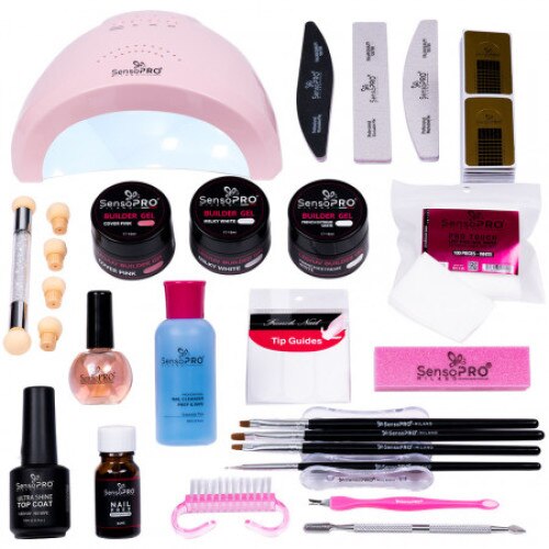 Kit Unghii Gel Manichiura French & Baby Boomer SensoPRO Milano - Promotie #05
