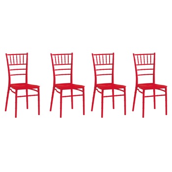 Set 4 scaune evenimente Kring, PP, Rosu Set 4 scaune evenimente Kring, PP, Rosu