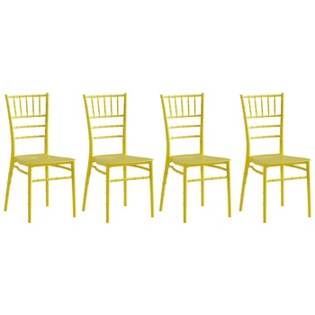 Set 4 scaune evenimente Kring, PP, Galben Set 4 scaune evenimente Kring, PP, Galben