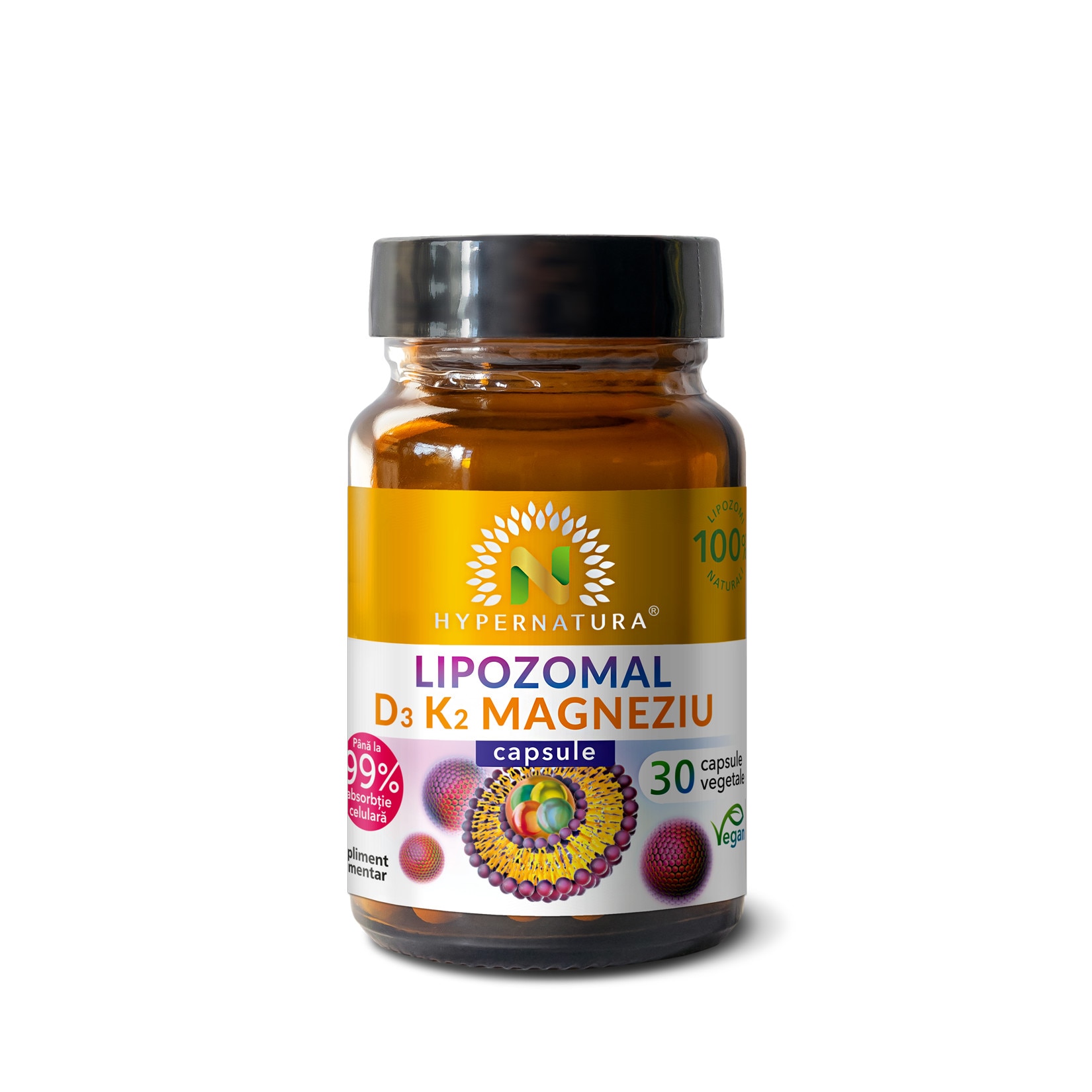 Lipozomal Vitamina D3+K2+Magneziu, N Hypernatura, 30 capsule