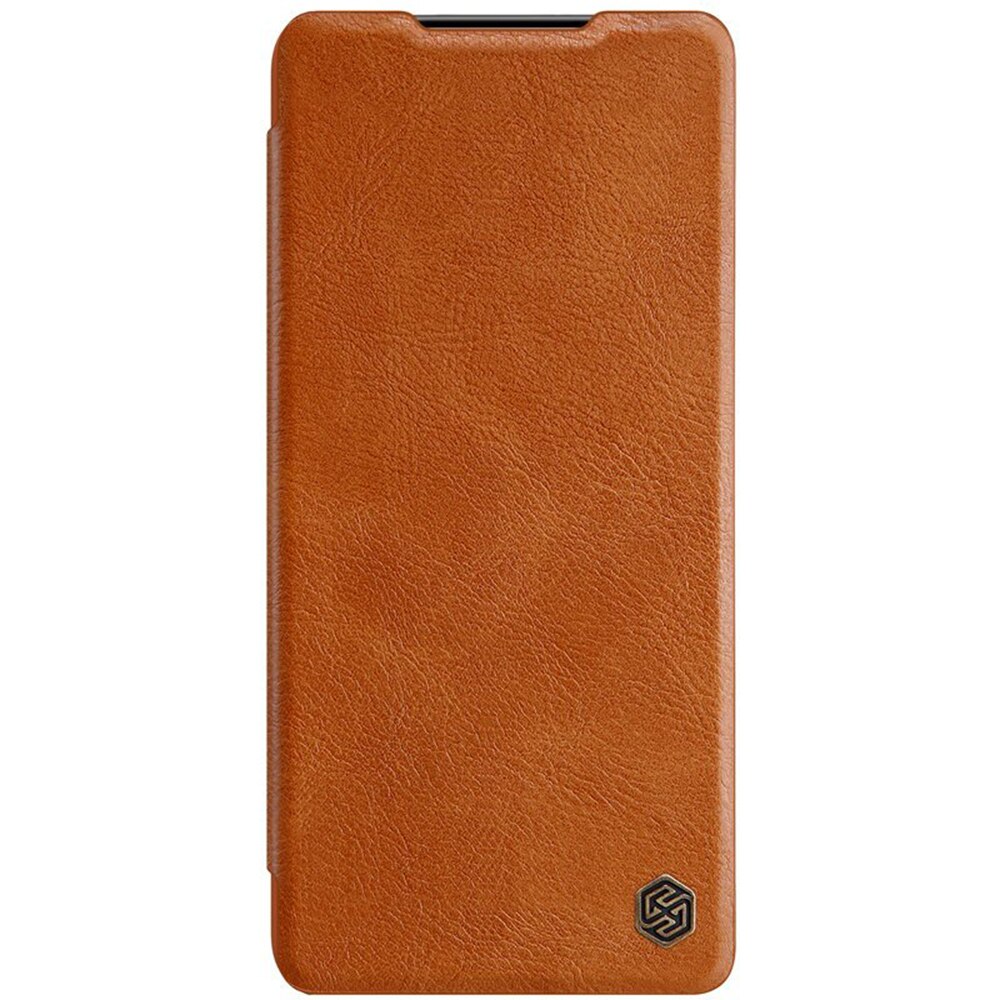 Carcasa din piele Nillkin, compatibila Samsung Galaxy S21, Maro