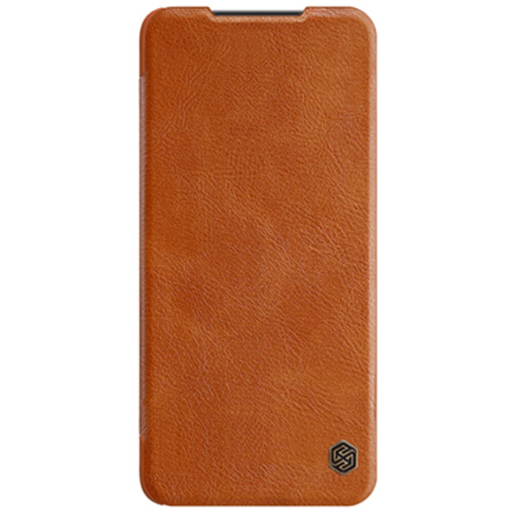 Carcasa din piele Nillkin, compatibila Xiaomi Poco X3 NFC, Maro