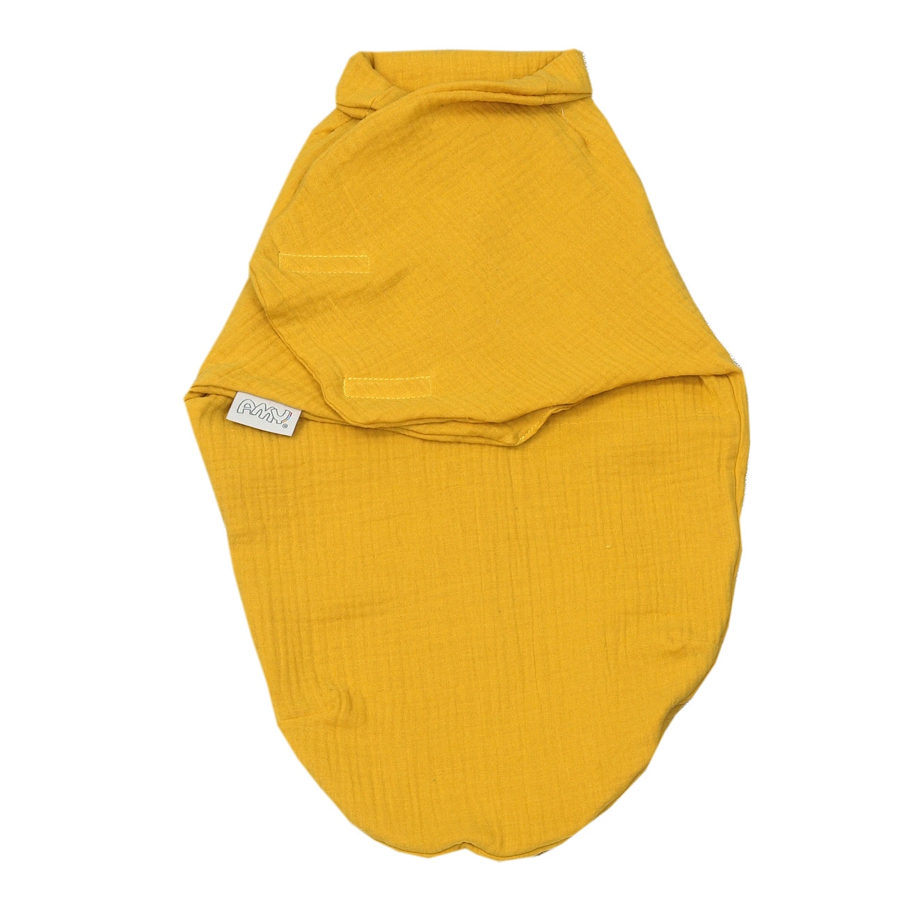 Sistem de infasat din bumbac, Baby swaddle, Puzzle Muslin, Galben Mustar, Amy