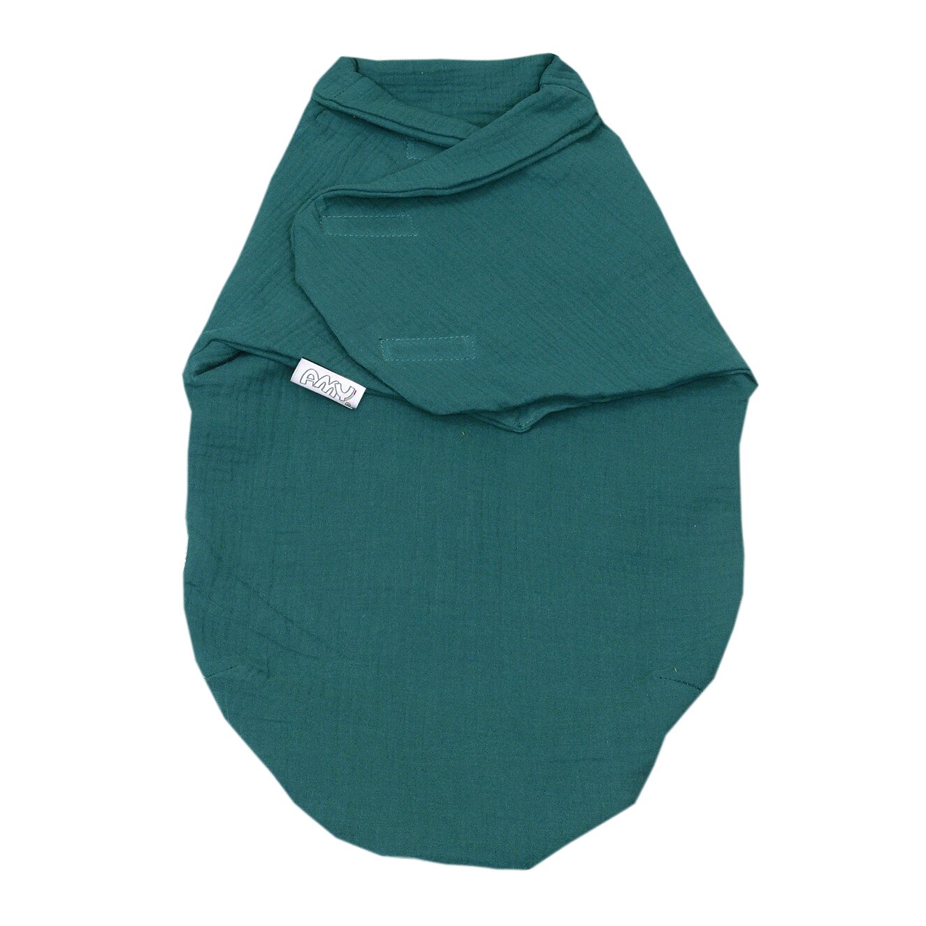 Paturica de infasat din bumbac, Baby swaddle, Puzzle Muslin, Verde, Amy