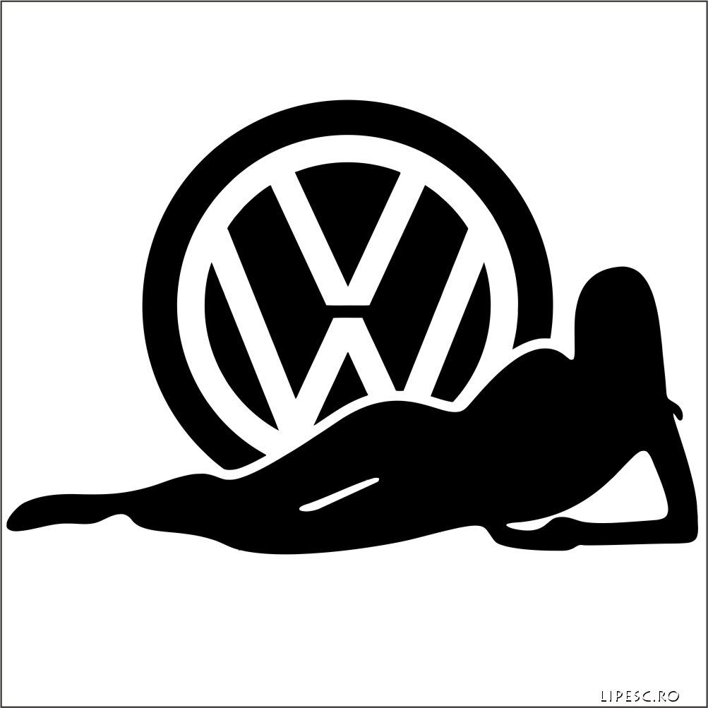 Sticker decorativ auto, Volkswagen, 15x10cm