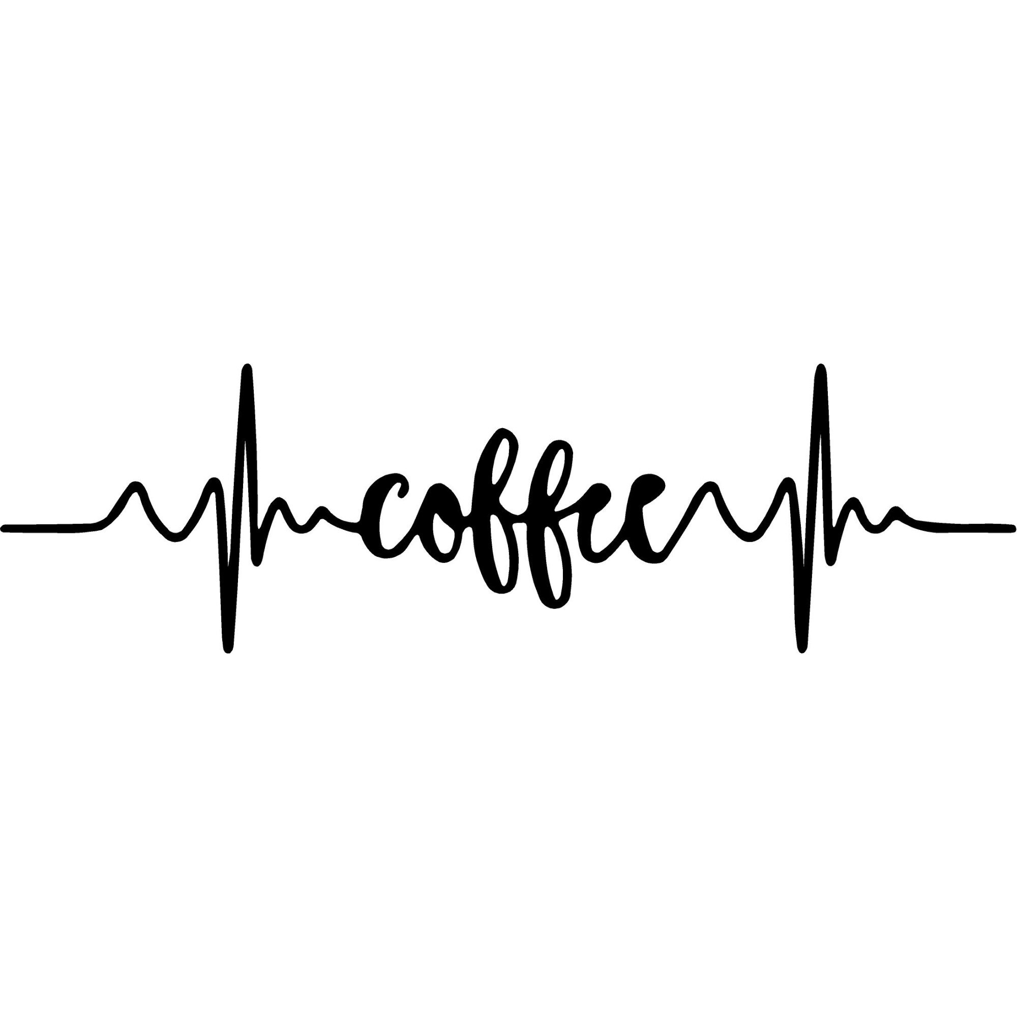 Sticker decorativ perete / geam, Coffee, 25x7 cm