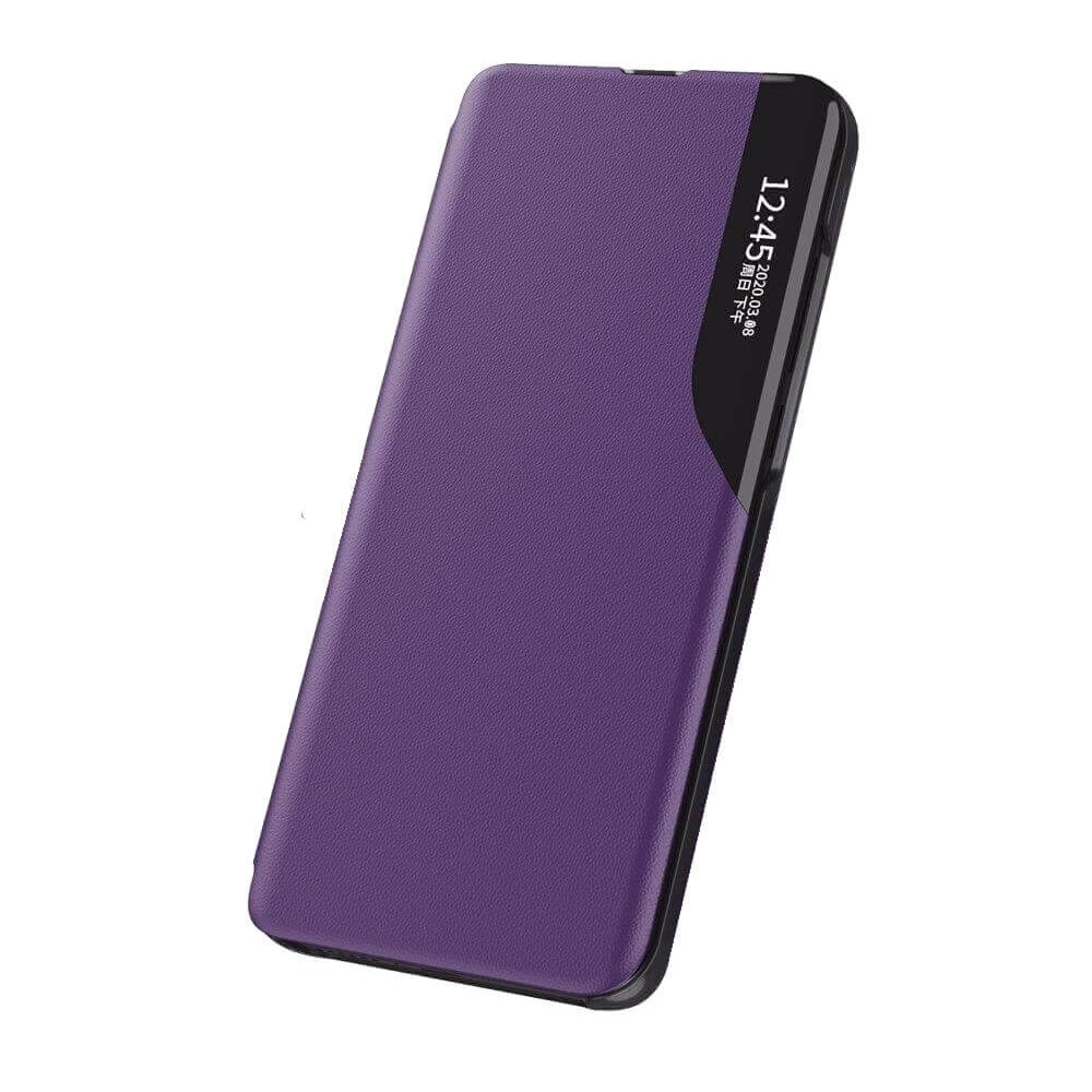 Husa Pentru Huawei P40 Lite, Smart View Case, Functie Stand, Flip / Carte, Purple