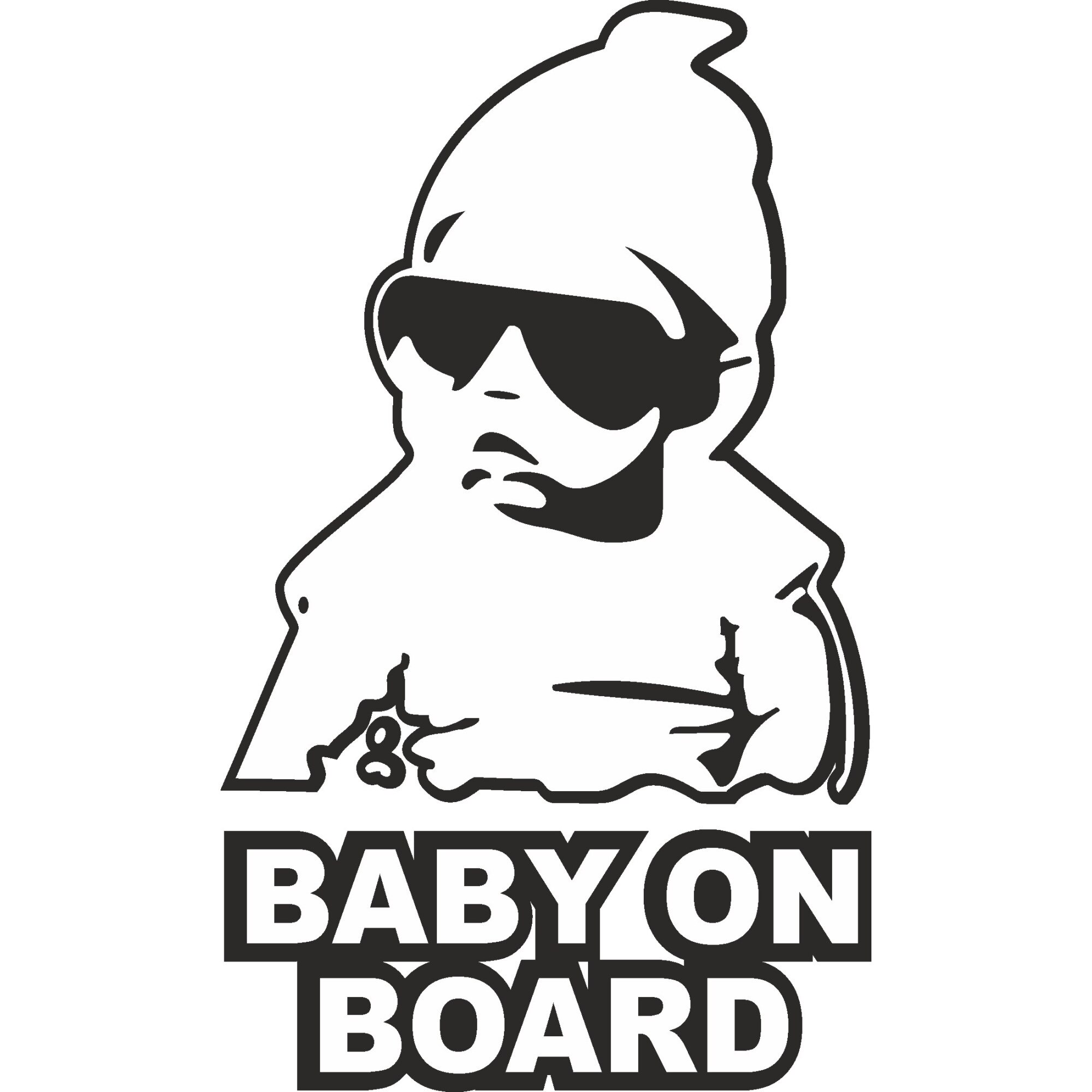 Sticker decorativ auto, Baby on board boss, 12x20 cm