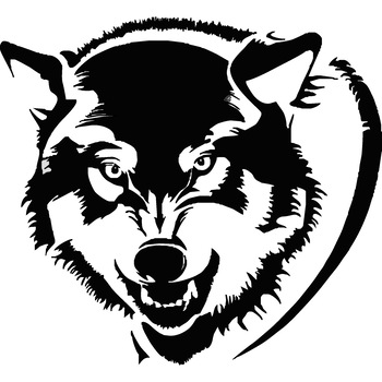 Sticker decorativ perete / geam si auto, Wolf, 16x15 cm Sticker decorativ perete / geam si auto, Wolf, 16x15 cm