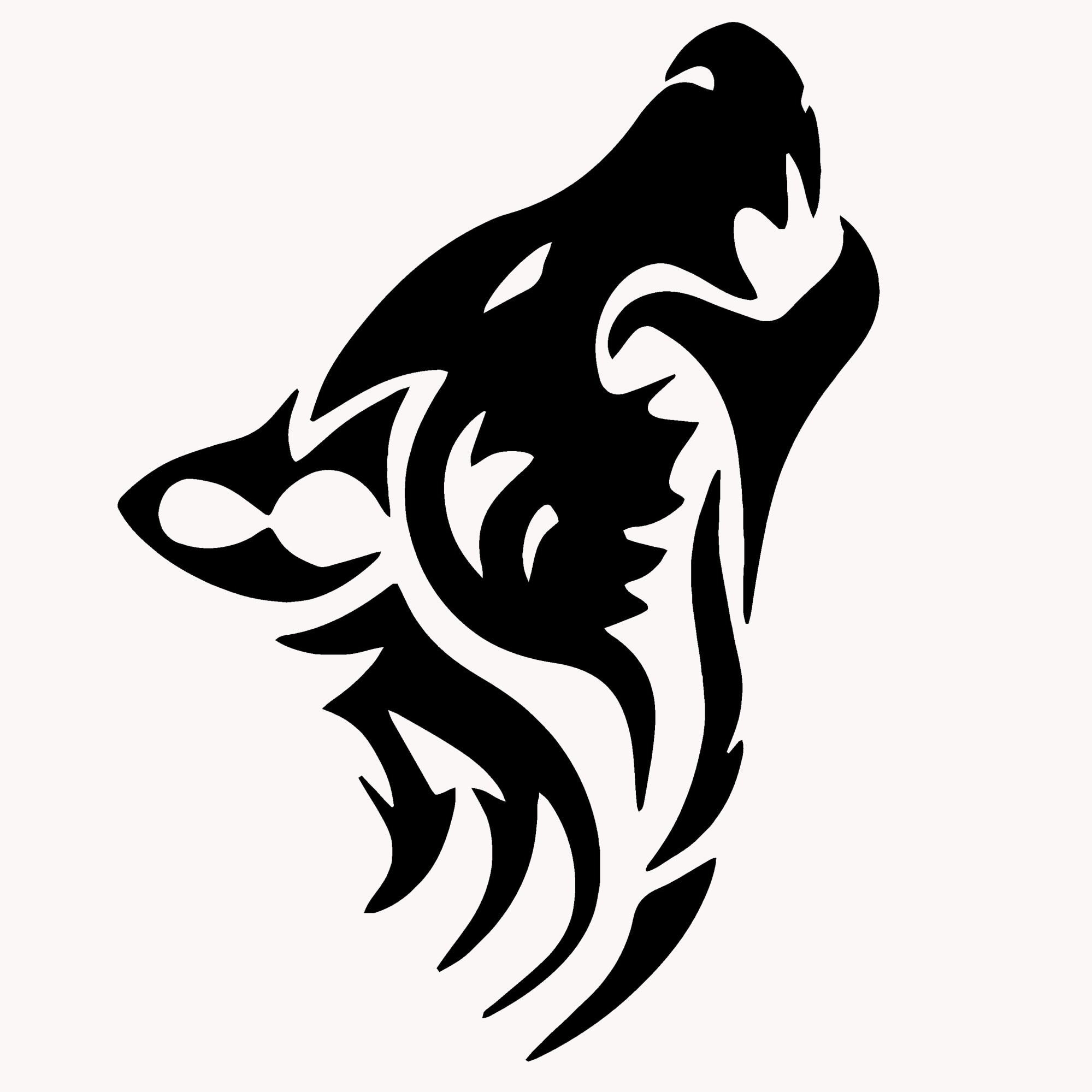 Sticker decorativ perete / geam si auto, Wolf, 15x15 cm