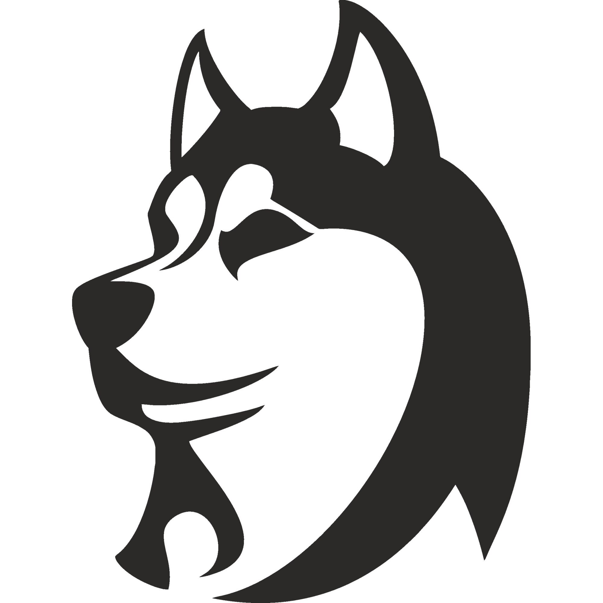 Sticker decorativ perete / geam si auto, Dog, 10x13 cm