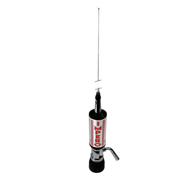 PNI PNI-AT-661-S CB LEMM TURBO IMPERO antenna, ezüst, hossza 200 cm, 7dB, 26,5-28Mhz, 2500W, RG58 4m kábel, Olaszországban gyártva
