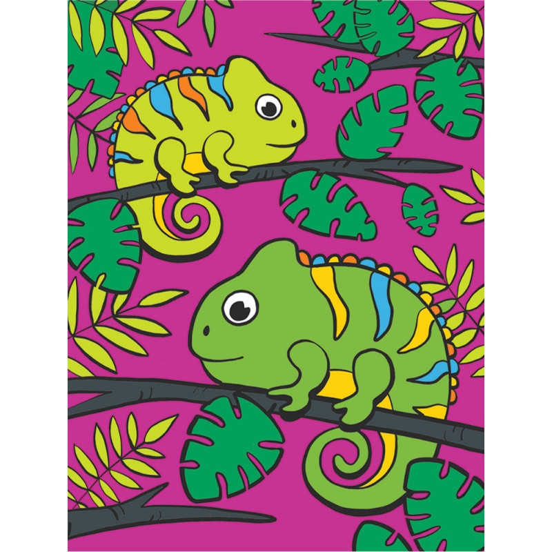 Set pictura pe numere pentru copii, MFP19 Cameleoni