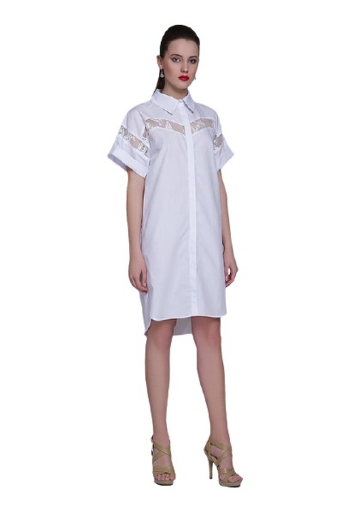 Rochie, Welika, Tip Camasa, Alb, 36 EU