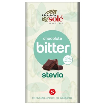 Ciocolata Neagra cu Stevie Minim 72% Cacao Pronat 100gr Ciocolata Neagra cu Stevie Minim 72% Cacao Pronat 100gr